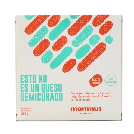 Queso Vegano Semicurado Mommus 220 gr Queso Vegano Semicurado Mommus 220 gr
