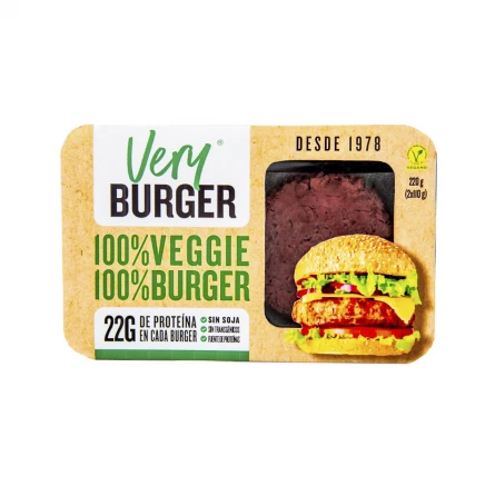 Hamburguesa Very Burger 2 uds Refrigerada 220 gr Hamburguesa Very Burger 2 uds Refrigerada 220 gr