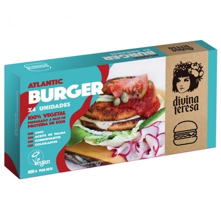 Hamburguesa Sabor Pescado Crujiente Divina Teresa 4 uds Hamburguesa Sabor Pescado Crujiente Divina Teresa 4 uds