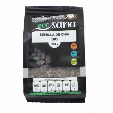 Semillas de Chía Ecológicas Ecosana 250 gr