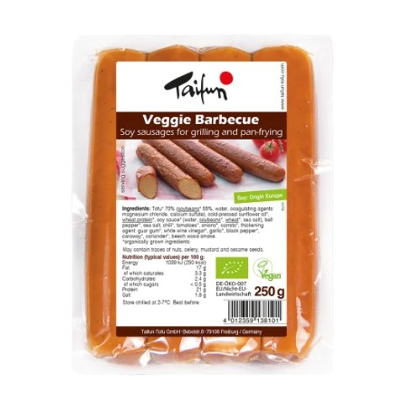 Salchichas de Tofu estilo Barbacoa Taifun 300 gr