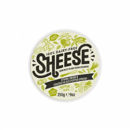 Queso Crema Vegano Cebolla y Pimienta Negra Sheese 225 gr