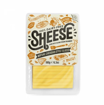 Queso Vegano Cheddar Curado lonchas Sheese 180 gr