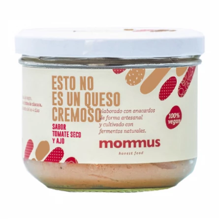 Queso Vegano Cremoso Tomate Seco y Ajo Mommus 200 gr