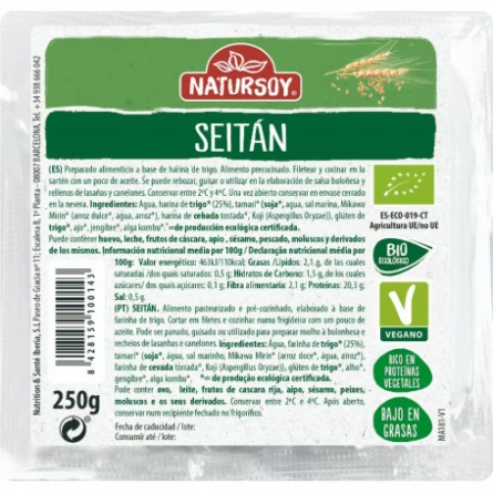 Seitán Natursoy Bio 250 gr