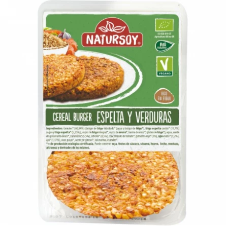 Hamburguesas de Espelta y Verduras 200 gr Natursoy