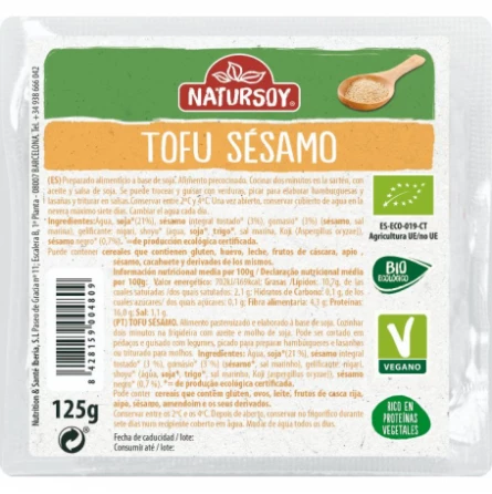 Tofu con Sésamo Natursoy 125 gr