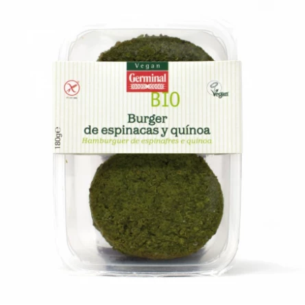 Hamburguesas de Espinacas y Quinoa Sin Gluten Germinal 180 gr