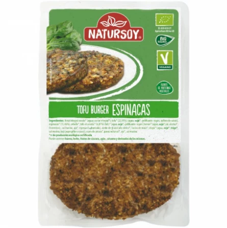 Hamburguesas de Tofu y Espinacas Natursoy 160 gr