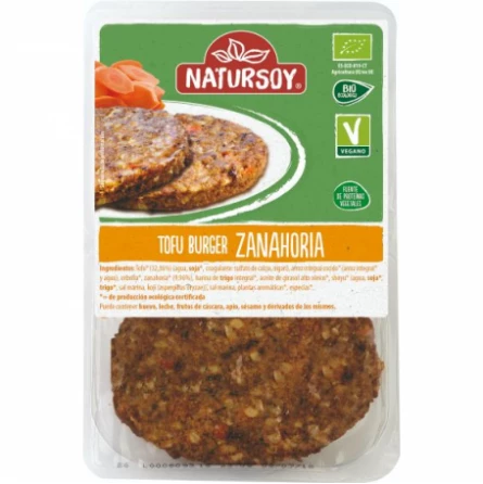 Hamburguesas de Tofú y Zanahoria Natursoy 160 gr