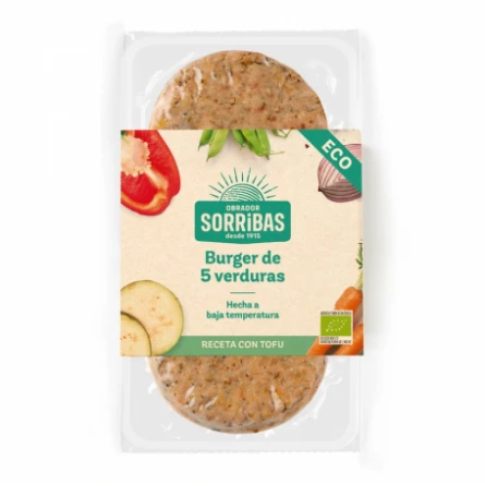 Hamburguesas de 5 Verduras Obrador Sorribas 160 gr