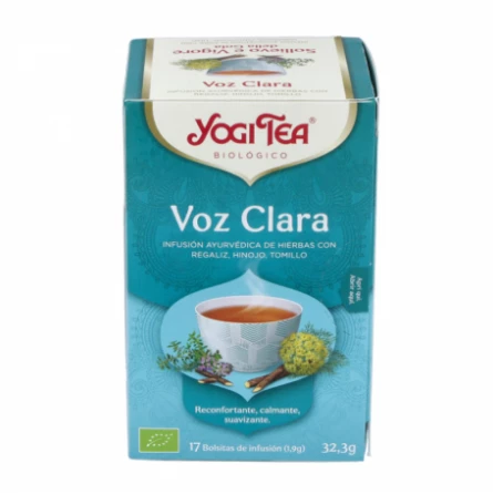 Infusión Voz Clara (Garganta) Bio Yogi Tea 17 bolsitas