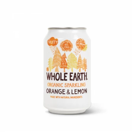 Refresco de Naranja y Limón Eco Whole Earth 330 ml