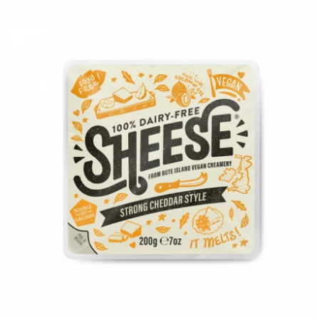 Queso Vegano Cheddar Curado Viejo en Bloque Sheese 200 gr