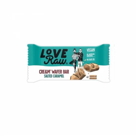 Barquillos Rellenos de Caramelo Salado LoveRaw 2x22.5 gr Barquillos Rellenos de Caramelo Salado LoveRaw 2x22.5 gr