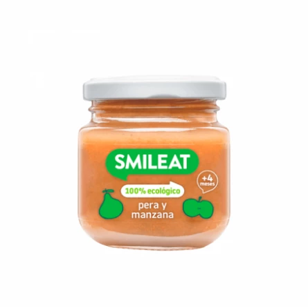 Potito de Pera y Manzana BIO Smileat 130 gr (4 meses)