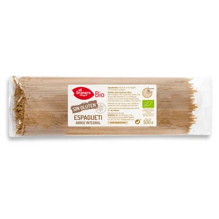 Espaguetis de Arroz Integral Bio El Granero Integral 500 gr