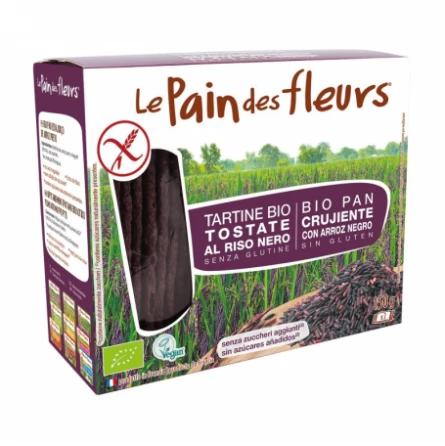 Cracker de Arroz Negro Le Pain Des Fleurs 150 gr