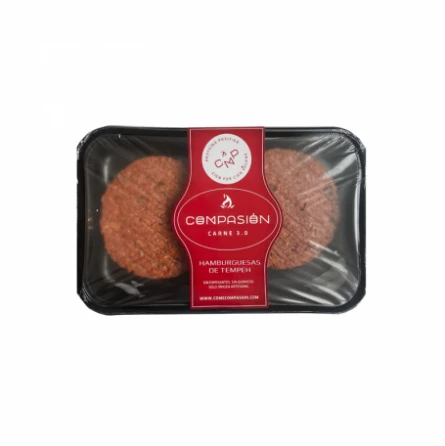 Hamburguesas de Tempeh Compasión 2x120 gr Hamburguesas de Tempeh Compasión 2x120 gr