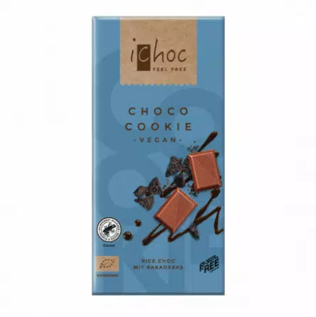 Chocolate Bio Negro 70% Galletas de Cacao iChoc 80 gr