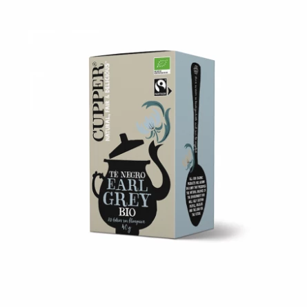 Infusión Té Negro Earl Grey Bio 20 Bolsitas Cupper