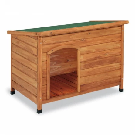 Caseta de Madera para Perros con techo Plano Mediana Caseta de Madera para Perros con techo Plano Mediana