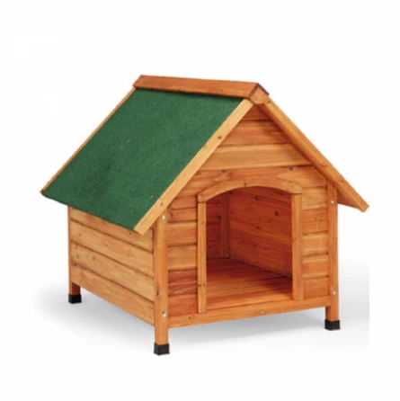 Caseta de Madera para Perros con Techo dos Aguas Pequeña Caseta de Madera para Perros con Techo dos Aguas Pequeña