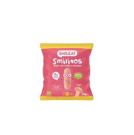 Smilitos Snacks de Fresa y Plátano Eco 25gr