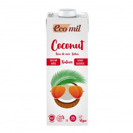 EcoMil Bebida de Coco Nature Sin Azúcar Bio NaturGreen 1 L