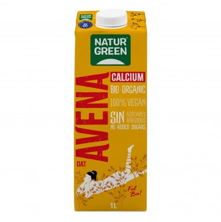 Bebida de Avena Ecológica Con Calcio NaturGreen 1 L