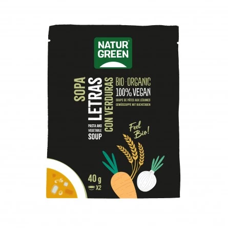 NaturGreen Sopa Letras con Verduras 40 gr