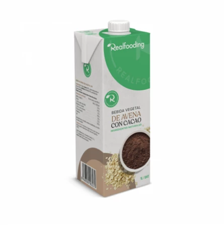 Bebida de Avena y Cacao Realfooding 1 L Bebida de Avena y Cacao Realfooding 1 L