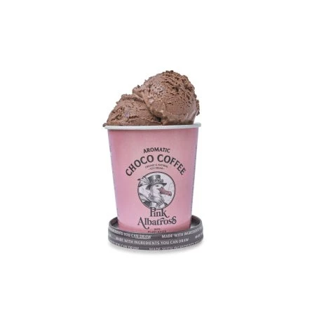 Helado Vegano de Café Arábica y Chocolate Pink Albatross 480 ml Helado Vegano de Café Arábica y Chocolate Pink Albatross 480 ml