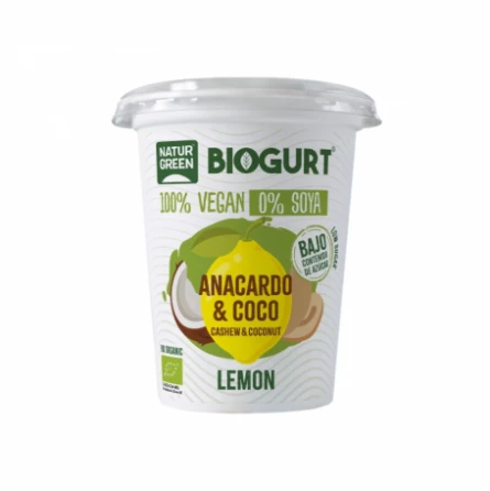 Biogurt de Coco, Anacardo y Limón Eco Naturgreen 400 gr Biogurt de Coco, Anacardo y Limón Eco Naturgreen 400 gr