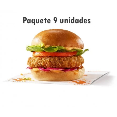 Hamburguesa vegana estilo pollo crujiente Diana Marlo 9 uds(1kg)