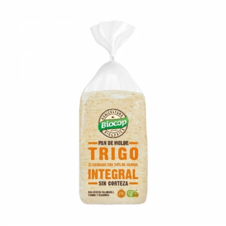 Pan de Molde Trigo Integral Sin Corteza Biocop 300 gr