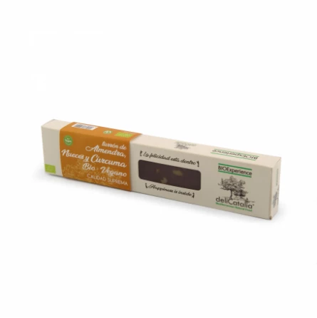 Turrón de Almendra, Nueces y Cúrcuma Bio DeliCatalia 165 gr