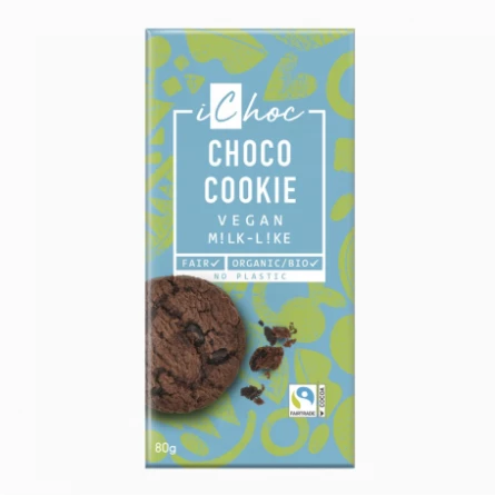 Chocolate Bio con Almendras y Cookies iChoc 80 gr