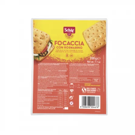 Focaccia al Rosmarino Sin Gluten 200 gr Schär